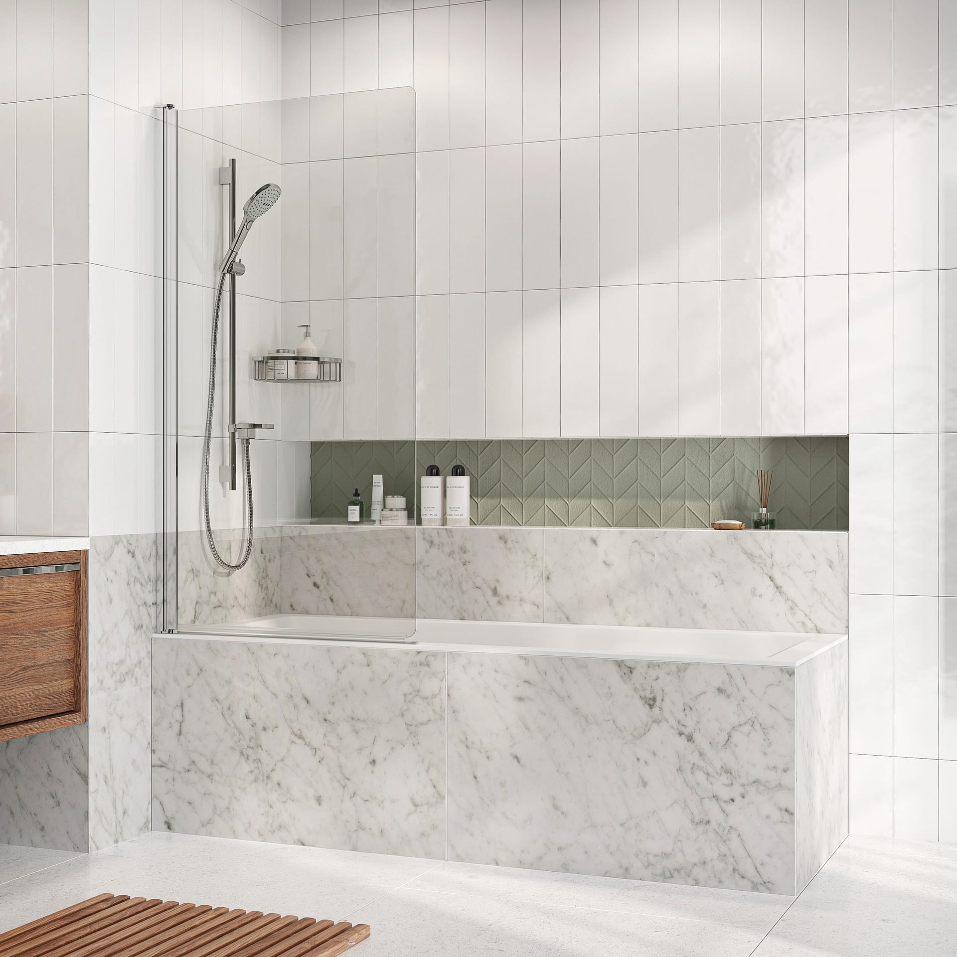 Embrace - Standard Bath Screen - Imbrem Bathroom and Waterproofing